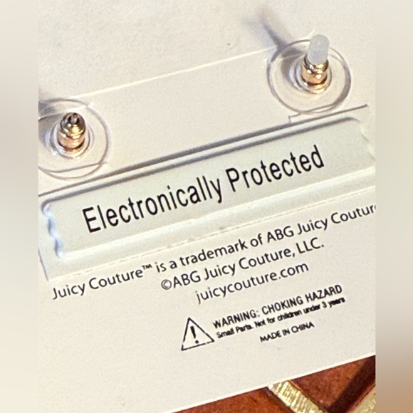 Juicy Couture NWT Pink Embossed Shoulder Bag & Juicy Crown Heart Earrings (P189) - Picture 10 of 12